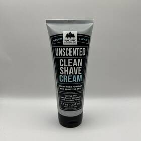 Pacific Shaving Company 186356000694 Unscented Clean Shave Cream 7 Oz. New/sealed