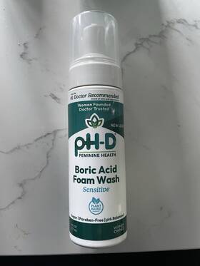 Ph-d Feminine Health Phf00261 Boric Acid Foam Wash Sensitive 6 Fl Oz 177 Ml . New Exp 6/2027 Paraben Free