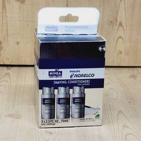 Philips 075020008855 Box Of 3 Nivea For Menphilips Norelco Shaving Conditioner Irritation Control New