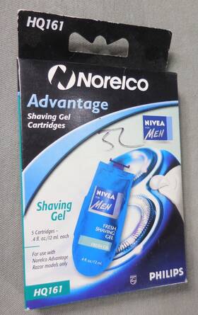 Philips Norelco 06780556790 Hq161 Nivea For Men Advanced Shaving Gel Cartridges Box Of 3