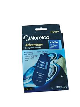 Philips Norelco Hq150 Cool Skin Nivea For Men Lotion Replacement 5 Cartridges