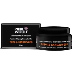 Sc80-os Pink Woolf Premium Shaving Cream For Men Oudh And 3.5 Ounce Pack Of 1