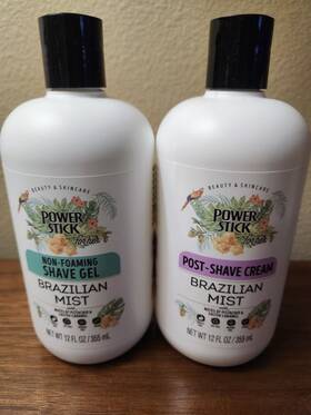 Power Stick 810112514469 Brazilian Mist Shave Gel And Cream Pistachio Salted Caramel 12 Oz