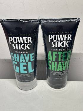 Powerstick 815195014745 Power Stick Shave Gel And After Shaveface Body 5 Oz Argan Oil Jojoba B3