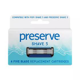 Preserve 631740056349 3-pack Shave 5 4 Five Blade Replacement Cartridges