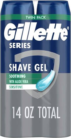 Procter & Gamble 2000610 Gillette Series 3x Action Shave Gel Sensitive Twin Pack 7 Oz Of 2