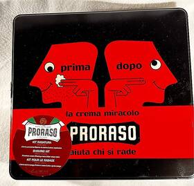 Proraso 004395003617 Prima E Dopo - Vintag Metal Gift Box 3 Piece Shaving Kit Coarse Beards