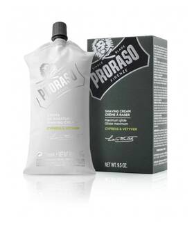 Proraso 004395007127 Single Blade Cypress And Vetyver Shaving Cream Barber Size 275ml/9.5oz