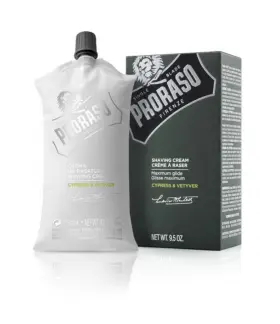 Proraso 004395007127 Single Blade Cypress And Vetyver Shaving Cream Barber Size 275ml/9.5oz