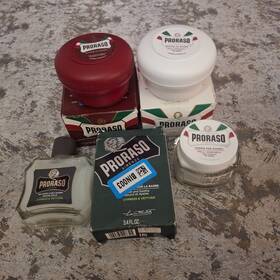Proraso 103147 Sapone Da Barba Shaving Soap And Cream With Cypress Beard Balm 4-pc Lot