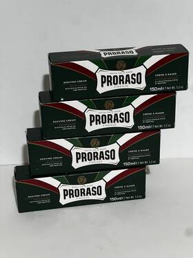 Proraso 445038863891 Lot Of 4 Shaving Cream Tubes 150ml Refreshing And Toning Eucalyptus Oil