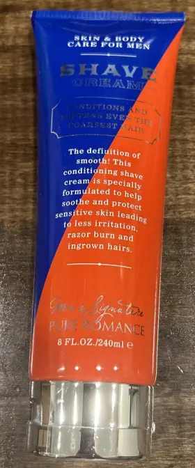 Pure Romance 841956040944 Conditioning Shave Shaving Cream Mens Signature 8 Fl Oz New
