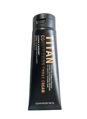 Pure Romance 841956056921 Conditioning Shaving Cream Titan Leather Bergamot 8 Oz. New Shave