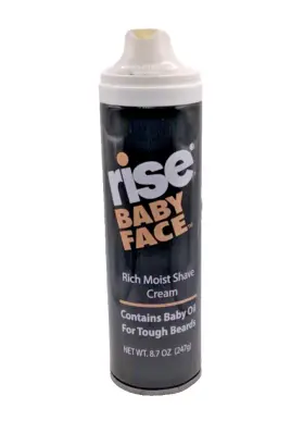 Rise 834576006117 Baby Face Rich Moist Shave Cream For Tough Beards 8.7oz