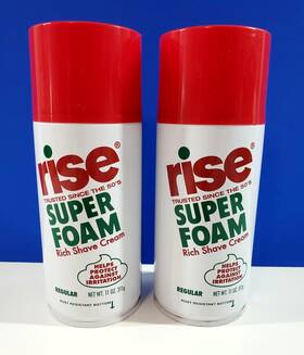 Rise 834576351019 2 Pak New Old Stock Shaving Cream 11 Oz Original Super Foam Rich Shave Cans