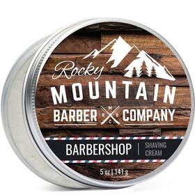 Rocky Mountain Barber Company 628055816607 Shaving Cream For Men - Barbershop Scent Thick Lather Traditional And C