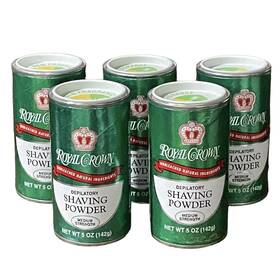 Royal Crown 075610031102 Depilatory Shaving Powder Lemon Lime Medium Strength New Lot Of 5