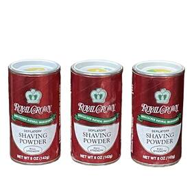 Royal Crown 075610034103 Depilatory Shaving Powder Lemon Lime Fragrance Lot Of 3 New