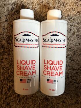 Scalpmaster 087768017181 X2 Liquid Shave Cream 8oz Each Made In The Usa Concentrated