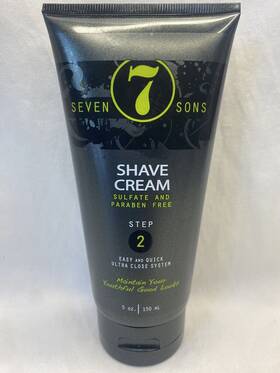 Seven 7 Sons 854211004025 Shaving Cream Step 2 - 5 Oz. Sulfate And Paraben Free