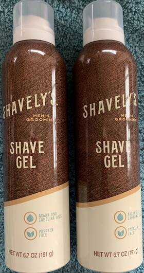 Shavelys 055934687988 Lot Of 2 Mens Grooming Shave Gel. Paraben Free. 6.7 Oz Each