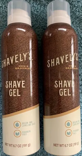 Shavelys 055934687988 Lot Of 2 Mens Grooming Shave Gel. Paraben Free. 6.7 Oz Each