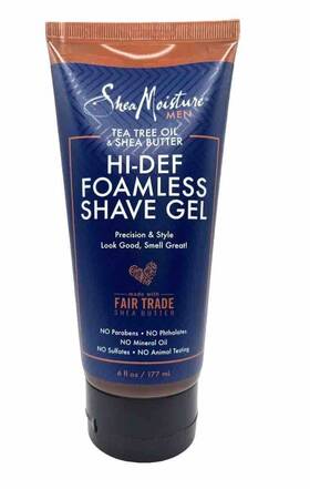 Shea Moisture 764302250777 Men Hi-def Foamless Shave Gel 6oz Tea Tree Oil Butter