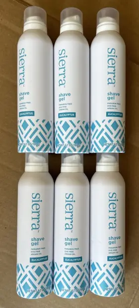 87112 Sierra Eucalyptus Shave Gel 6.7 Oz Lot Of 6