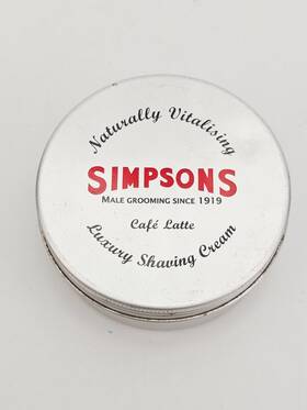 Simpsons 012495021854 Cafe Latte Luxury Shaving Cream 4.2oz