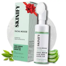 Skinify 198715636109 Snail 96 Mucin Facial Foam Mousse Advanced Essence With Exfoliator Moisturizer