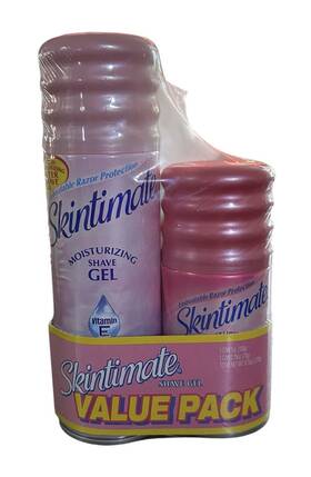 Skintimate 4650042574 Vintage Shave Gel Value Pack Dry Skin And Raspberry Rain Unopened Nos