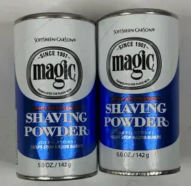 0015 Softsheen Carson 2 Magic Shaving Powder Regular Strength 5 Oz Each