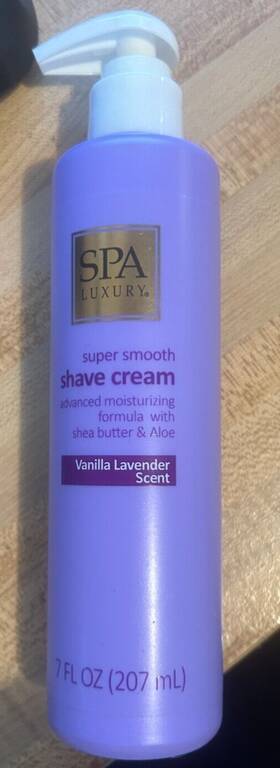 Spa Luxury 07468 Super Smooth Moisturize Shave Cream With Shea Butter-vanilla Lavender