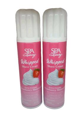Spa Luxury 419772 2x Whipped Shave Cream Extra Creamy Strawberry Shortcake With Aloe Vera