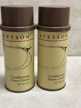 Stetson 652-08 2x Conditioning Shave Cream 6.0 Oz New Old Stock Vtg Rare Brown Cap