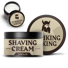 Striking Viking 850018073424 Shaving Cream For Men Vanilla Scent Sensitive Skin Helps Moisturize Prote