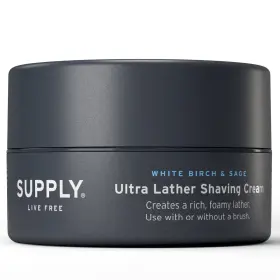 Ulsc-wb-1oz Supply Ultra Lather Shaving Cream White Birch And Sage Lathering Mens Shavi