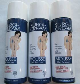 Surgi-cream 074764926425 3 Mousse Hair Remover Arms Legs Bikini Odor Control Free Shipping Us