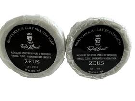 Tayler & Grant 850051806027 2x Zeus Scented Goat Milk Shaving Soap 2.05oz Bar By Taylor And Smells Great