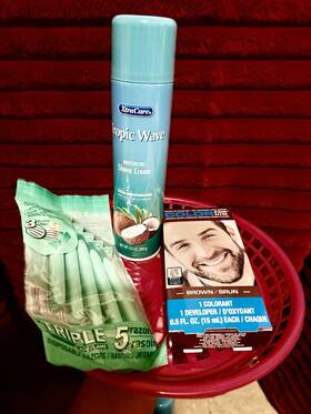 The Art Of Shaving 049696507820 Brown For Him Mustache Beard And Sideburns Brush In Color Gel Razor Cream 1 Set