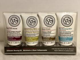 The Real Shaving Co. 737178108367 Company Shave Gel Balm Cream And Scrub 50 Ml Kit Sensitive Skin