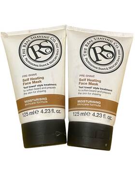 The Real Shaving Company 737178102082 Lot Of 2 Self Heating Face Mask Moisturising Skincare