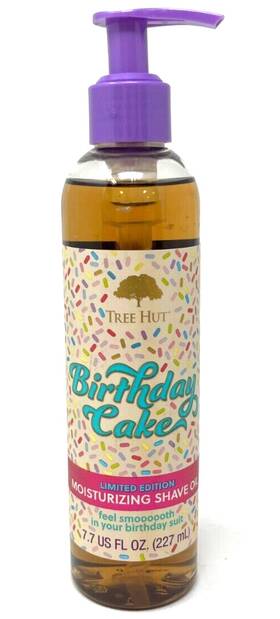 Tree Hut 075371006807 Birthday Cake Moisturizing Shave Oil New 7.7 Fl Oz Each Limited Edition