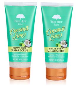 Tree Hut 688975769759 Bare Shave Prep Sugar Scrub Coconut Lime 9oz Essentials For Soft