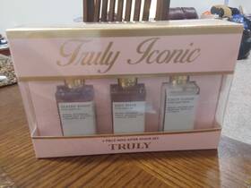 Truly 1343e Iconic 3 Piece Mini After Shave Set Glazed Donut/soft Serve/coco Cloud New