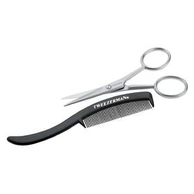 Tweezerman 72031-mg G.e.a.r. Moustache Scissors And Comb Model No. Black