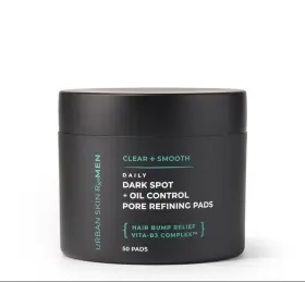 Urban Skin Rx 850006169887 Mens Daily Dark Spot Oil Control Pore Refining Pads 50 Ct