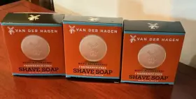 Van Der Hagen 893164000531 Unscented Luxury Shave Soap 3 3.5oz Hypo-allergenic No Fragrance