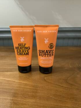 Van Der Hagen 893164000845 1-van Self Heating Shave Cream Burst Of Heat Softens Face Hair 6oz