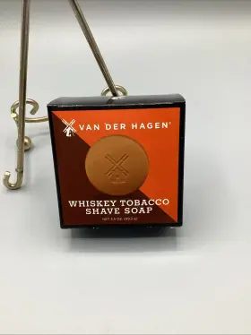 Fg401238vhp12 Van Der Hagen Shave Soap 3.5oz Hypo-allergenic Whiskey-tobacco-new